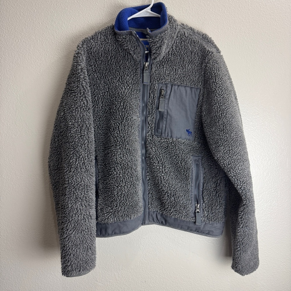 Abercrombie Fitch Deep Pile Vintage Fleece Jacket Size XL
